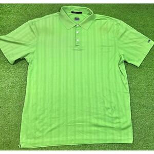 Vintage Y2K Nike Golf Polo XL Tiger Woods Collection TW Lime Green Performance